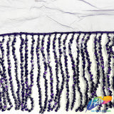 Beaded Sequin Fringe with Mesh (6" 12"), BSF-002