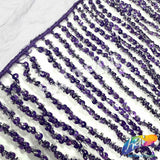 Beaded Sequin Fringe with Mesh (6" 12"), BSF-002