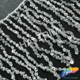 Beaded Sequin Fringe with Mesh (6" 12"), BSF-002