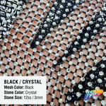 36" x 48"  Rhinestone Mesh Fabric with Crystal AB Stones