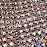 36" x 48" Rhinestone Mesh Fabric with Square Crystal Stones