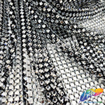 36" x 48" Rhinestone Mesh Fabric with Square Crystal Stones