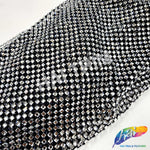 36" x 48" Rhinestone Mesh Fabric with Square Crystal Stones