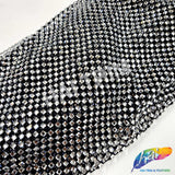 36" x 48" Rhinestone Mesh Fabric with Square Crystal Stones