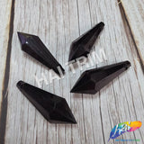 Black Faceted Icicle Chandelier Drop Beads