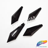 Black Faceted Icicle Chandelier Drop Beads