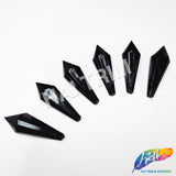 Black Faceted Icicle Chandelier Drop Beads