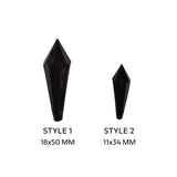 Black Faceted Icicle Chandelier Drop Beads