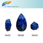 Matte Ombre Marble Acrylic Stones - Light Blue/Royal Blue/Navy #5