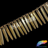 1 1/2" Gold Spike Chain Fringe, CF-013
