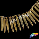1 1/2" Gold Spike Chain Fringe, CF-013