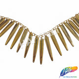 1 1/2" Gold Spike Chain Fringe, CF-013
