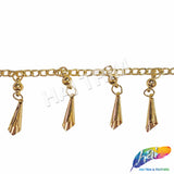 1 3/4" Gold Cone Bell Tassel Fringe, CF-012