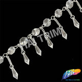 2 1/2" Chandelier Acrylic Beaded Fringe, CF-050