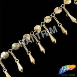 2 1/2" Chandelier Acrylic Beaded Fringe, CF-050