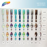 Aqua AB Meteorite Textured Resin Stones, #05