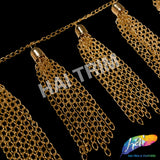 2 1/2" Gold Chain Tassel Fringe, CF-011