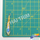 2 3/4" Crystal AB Chandelier Bead with Ornate Gold Cap (6 pieces)