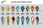 29x48mm Diamond Color AB Resin Stones (4 pieces)