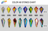 29x48mm Diamond Color AB Resin Stones (4 pieces)