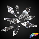 Clear Faceted Icicle Chandelier Drop Beads