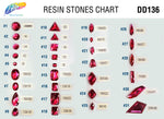 Hot Pink Resin Stones, DD136