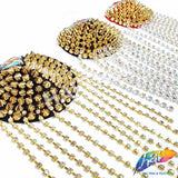 Beaded Spike Epaulet with Rhinestone Cupchain Fringe, EP-001 (sold per piece)
