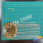 Beaded Spike Epaulet with Rhinestone Cupchain Fringe, EP-001 (sold per piece)