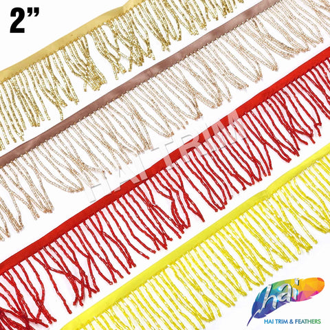 2" Beaded Fringe with 2-3mm Bugle Beads FR-011