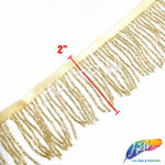 2" Beaded Fringe with 2-3mm Bugle Beads FR-011