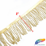 2" Beaded Fringe with 2-3mm Bugle Beads FR-011