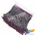 6" Bugle Beaded Fringe with Teardrop, FR-026