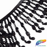4 1/2" Chunky Acrylic Beaded Fringe, FR-009