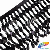 4 1/2" Chunky Acrylic Beaded Fringe, FR-009