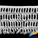 4 1/2" Chunky Acrylic Beaded Fringe, FR-009