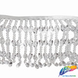 4 1/2" Chunky Acrylic Beaded Fringe, FR-009