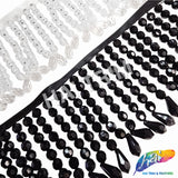 3" Acrylic Beaded Fringe with Teardrop, FR-016