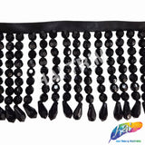 3" Acrylic Beaded Fringe with Teardrop, FR-016