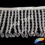 3" Acrylic Beaded Fringe with Teardrop, FR-016