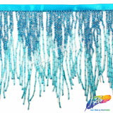 5 1/4" Variegated Beaded Fringe with Bugle and Seed Beads, FR-018