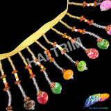 2 3/4" Multicolor Acrylic Beaded Fringe with, FR-032