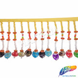 2 3/4" Multicolor Acrylic Beaded Fringe with, FR-032