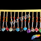 2 3/4" Multicolor Acrylic Beaded Fringe with, FR-032