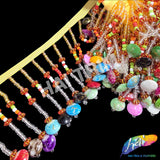 2 3/4" Multicolor Acrylic Beaded Fringe with, FR-032