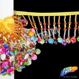 2 3/4" Multicolor Acrylic Beaded Fringe with, FR-032