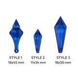 Royal Blue Faceted Icicle Chandelier Drop Beads