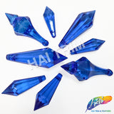 Royal Blue Faceted Icicle Chandelier Drop Beads