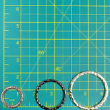 2" Flat Metal Carved O Rings