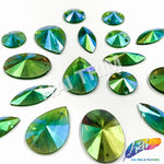 Green AB Pointed Resin Stones, #08