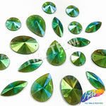 Green AB Pointed Resin Stones, #08